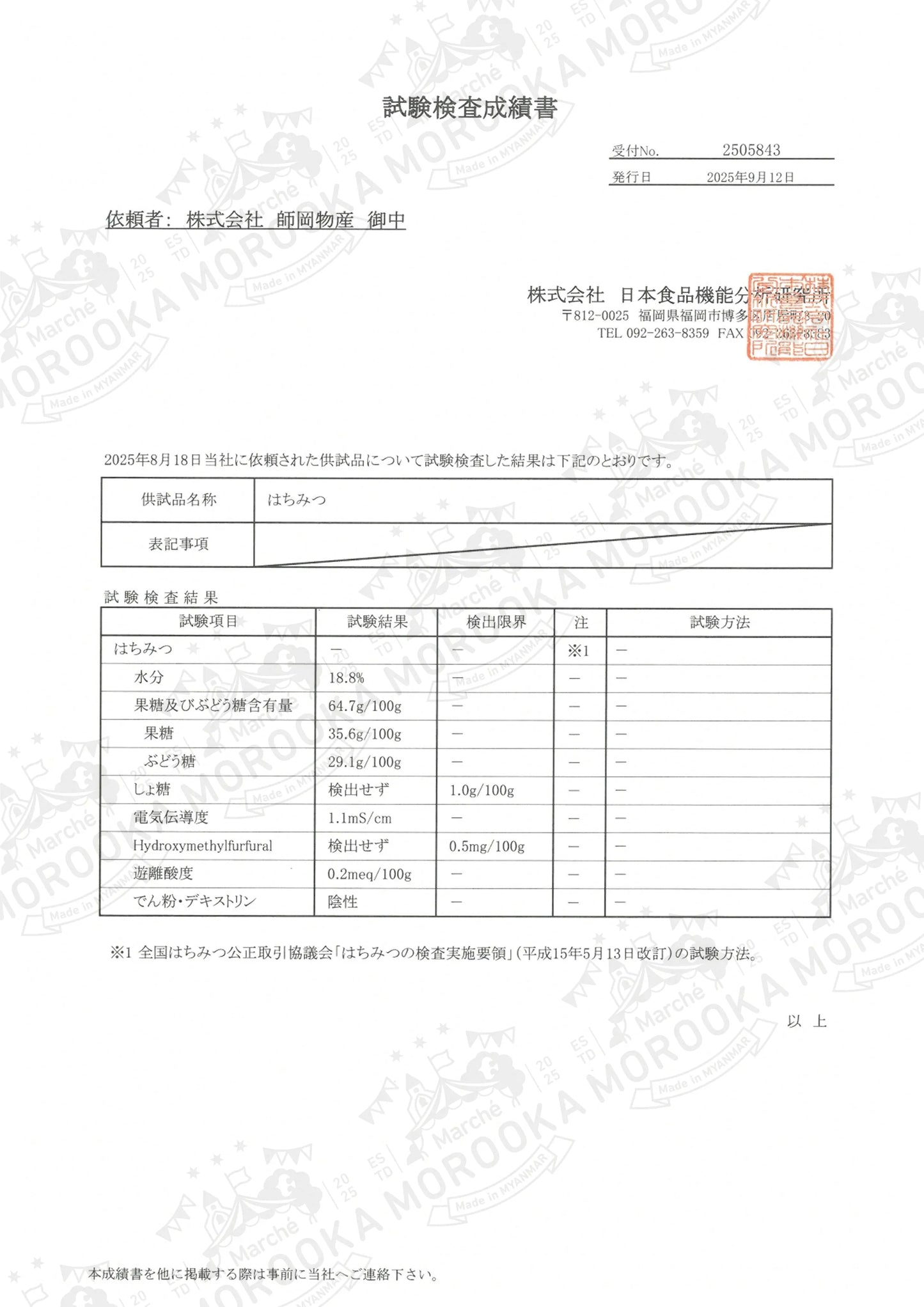はちみつ(ナツメ)